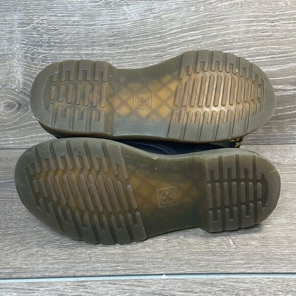 Dr Martens Delaney Little Girl Sz 2 Black Leather 8-Eye Lace Up Zip Combat Boots - Picture 8 of 10